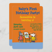 Maisy en Dotty Paint op Preschool Kaart (Voorkant / Achterkant)