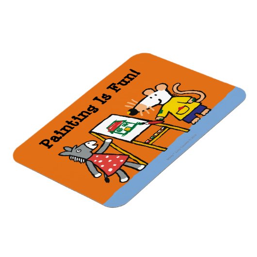 Maisy en Dotty Paint op Preschool Magneet (Linkerzijde)