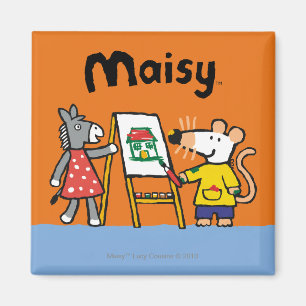 Maisy en Dotty Paint op Preschool Magneet