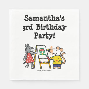 Maisy en Dotty Paint op Preschool Servet