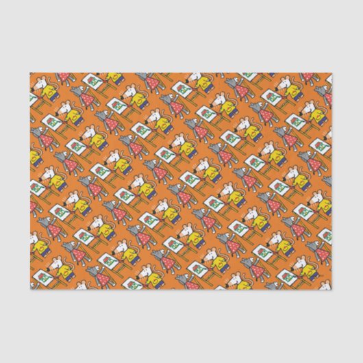 Maisy en Dotty Paint op Preschool Tissuepapier (Voorkant)