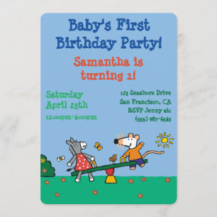 Maisy en Dotty Seesaw op de speelplaats Kaart