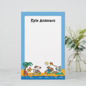 Maisy en Friends bij de Beach Briefpapier (Staand voorkant)