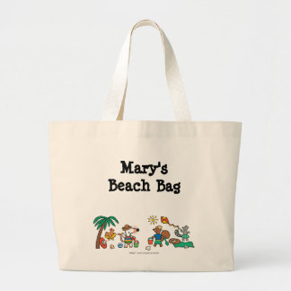 Maisy en Friends bij de Beach Grote Tote Bag