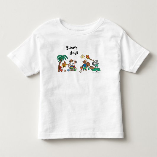 Maisy en Friends bij de Beach Kinder Shirts (Voorkant)