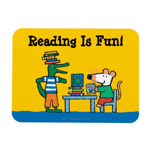 Maisy en Friends Geniet van de bibliotheek Magneet (Horizontaal)