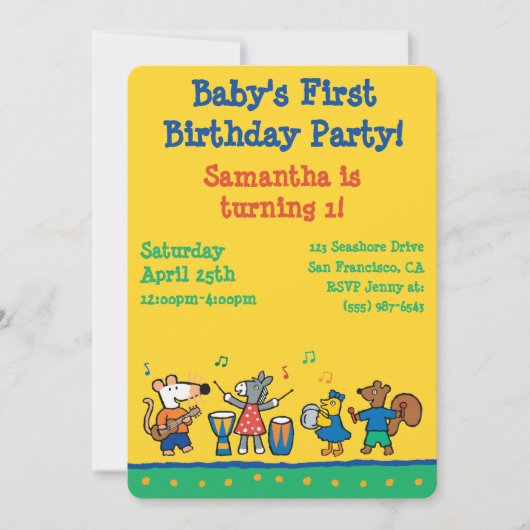 Maisy en Friends Play in Band Kaart (Voorkant)