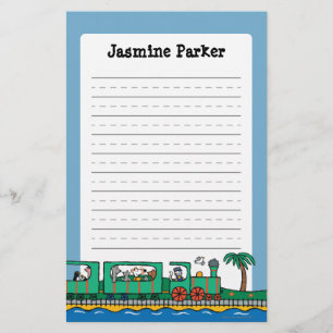 Maisy en Friends Ride on Green Train Briefpapier