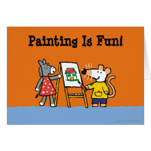 Maisy et peinture pointillée à l'école maternel