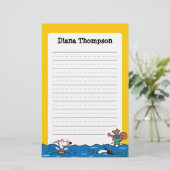 Maisy Goes zwemt in het strand Briefpapier (Staand voorkant)