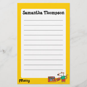 Maisy met bibliotheekboeken briefpapier