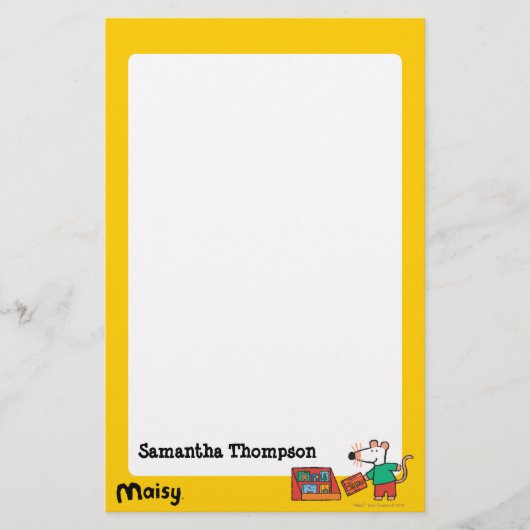 Maisy met bibliotheekboeken briefpapier (Voorkant)