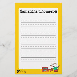 Maisy met bibliotheekboeken briefpapier