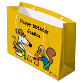 Maisy met schelpdieren op zaterdag large cadeauzakje (Achterkant Gekanteld)