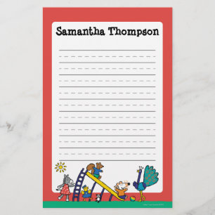 Maisy op de speelplaats met vrienden briefpapier