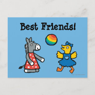 Maisy op Preschool met vrienden op de speelplaats Briefkaart