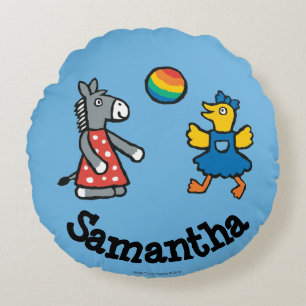 Maisy op Preschool met vrienden op de speelplaats Rond Kussen