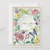 Maisy, Pansy, Rose n Papillon, Faire-part de maria (Dos)