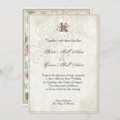 Maisy, Pansy, Rose n Papillon, Faire-part de maria (Devant / Derrière)