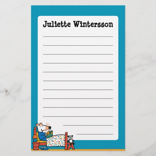 Maisy Ready voor Bed Blue Pajamas Briefpapier (Voorkant)