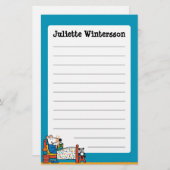 Maisy Ready voor Bed Blue Pajamas Briefpapier (Voorkant / Achterkant)