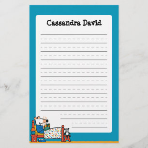 Maisy Ready voor Bed Blue Pajamas Briefpapier