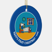 Maisy Ready voor Bed Blue Pajamas Keramisch Ornament (Rechts)