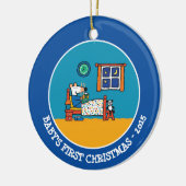 Maisy Ready voor Bed Blue Pajamas Keramisch Ornament (Links)