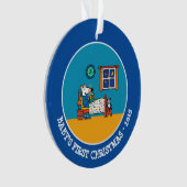 Maisy Ready voor Bed Blue Pajamas Ornament (voorkant)