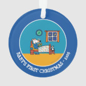 Maisy Ready voor Bed Blue Pajamas Ornament (achterkant)