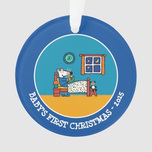 Maisy Ready voor Bed Blue Pajamas Ornament (voorkant)