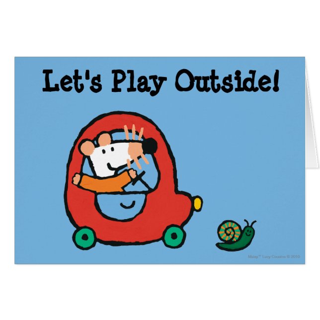 Maisy rijdt een rode auto (Voorkant Horizontaal)