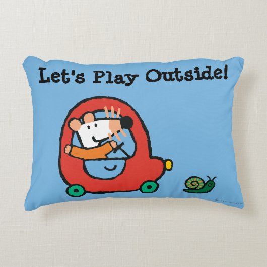 Maisy rijdt een rode auto decoratief kussen (Voorkant)