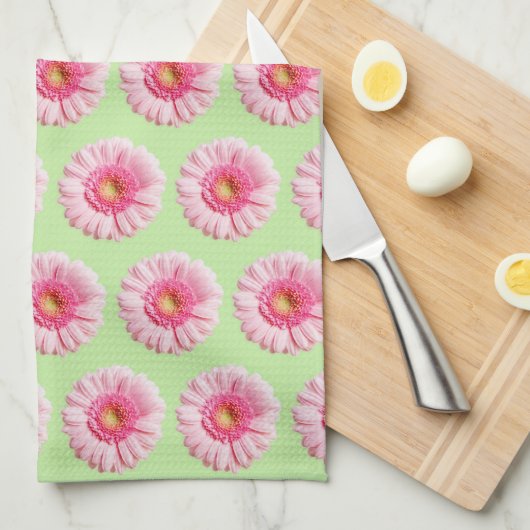 Maisy rose sur cuisine Mint Pastel / Serviette de  (Quart Plié)