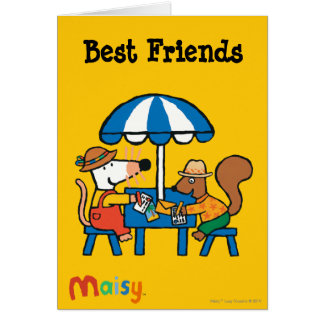 Maisy schrijft Briefkaarten onder Blue Umbrella