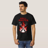 Maître du Grill – T-Shirt BBQ pour la Fête des Pèr (Devant entier)