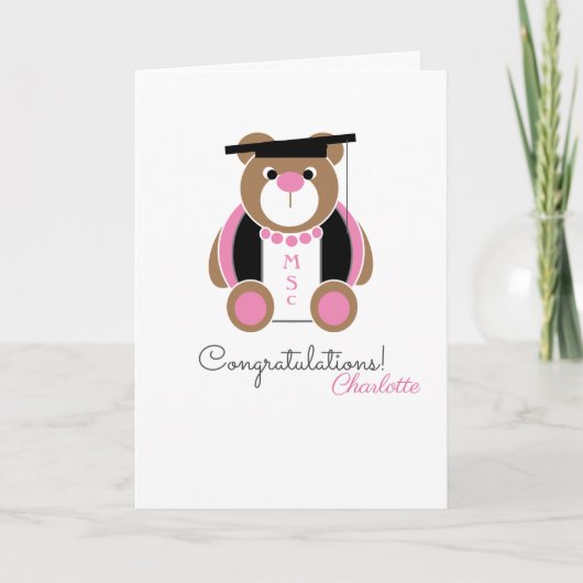 Maîtres dans la carte d'ours de félicitations de (Devant)