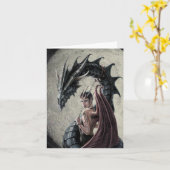 Maîtresse de dragon - carte de note (Fleur jaune)