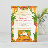 Maiyan Ceremony Invitation Card (Debout devant)