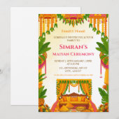 Maiyan Ceremony Invitation Card (Devant / Derrière)