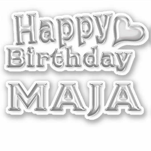 Maja Happy Birthday Autocollants (Devant)