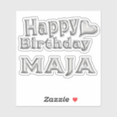 Maja Happy Birthday Autocollants (Feuille)