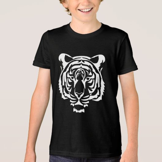 Majestätischer Tiger Tri-Blend Shirt (Voorkant)