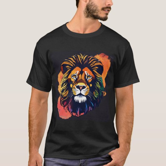 Majesté déchirante : T-shirt tête de lion (Devant)