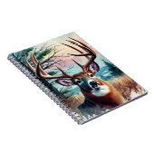 "Majesté du Cerf à Queue Blanche" Journal Aquarell (Côté Droit)