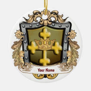 Majesteit Familiewapen Achternaam ornament