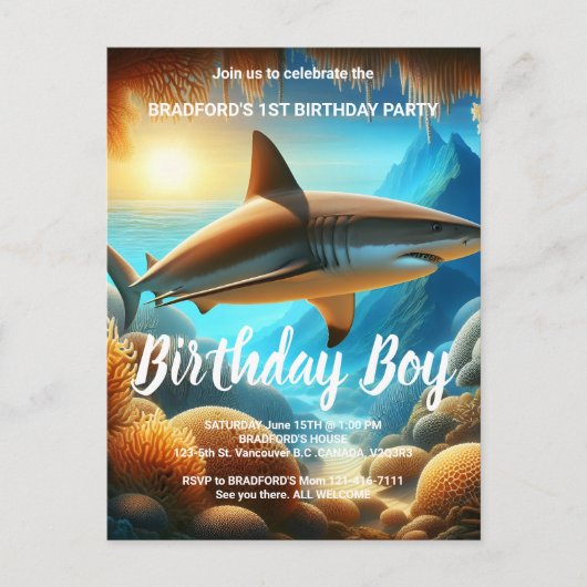 Majesteit van de diepste verjaardagsuitnodiging briefkaart (Voorkant)