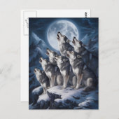 Majesteit van de Wolf Moon Briefkaart (Voorkant / Achterkant)