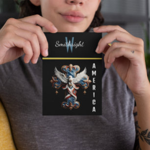 Majesteit van Geloof: Adelaar stijgt boven kruis Briefkaart