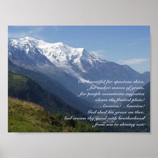 Majesteit van het Paarse gebergte Poster (Voorkant)